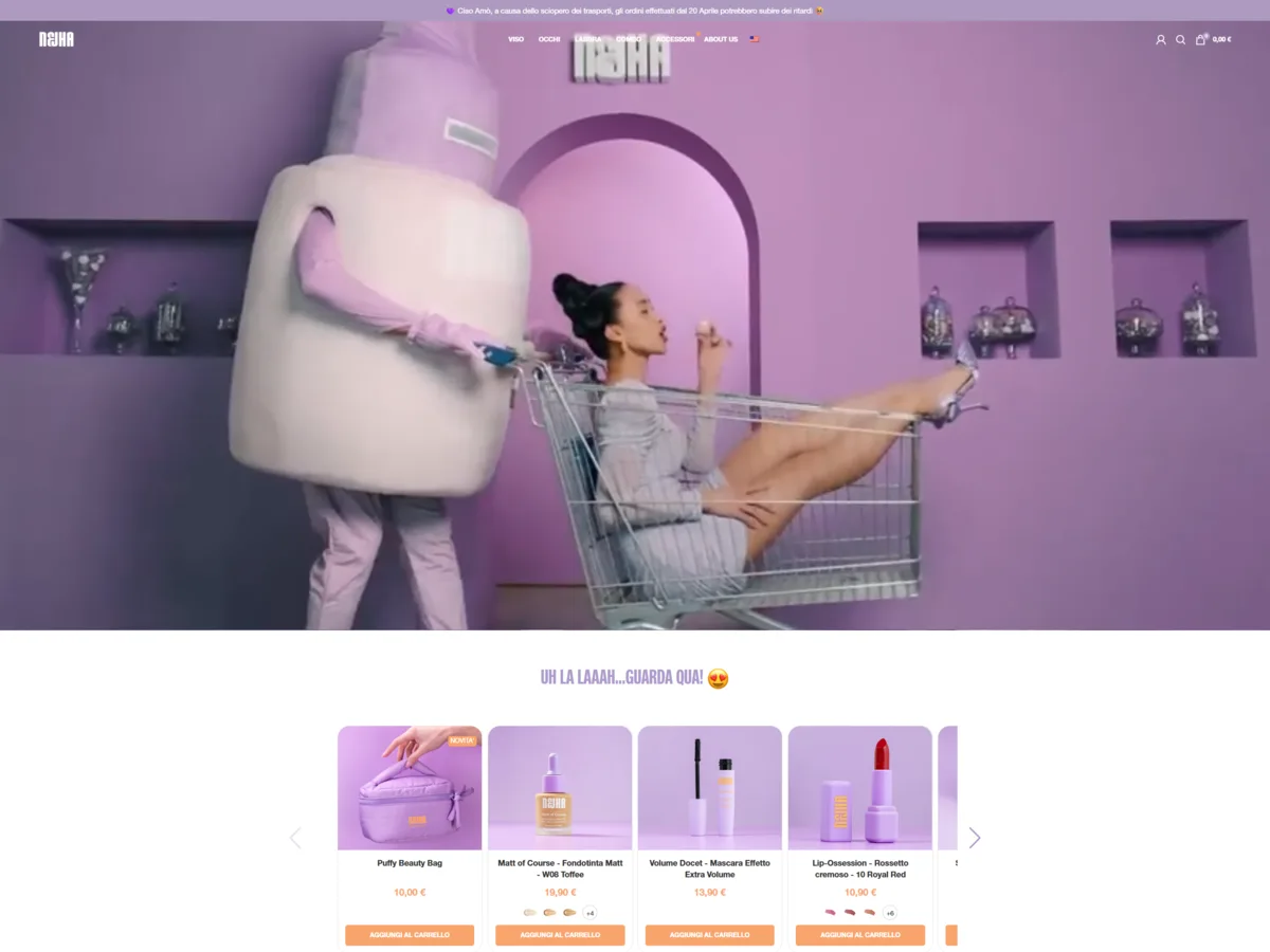 Screenshot progetto Nejha