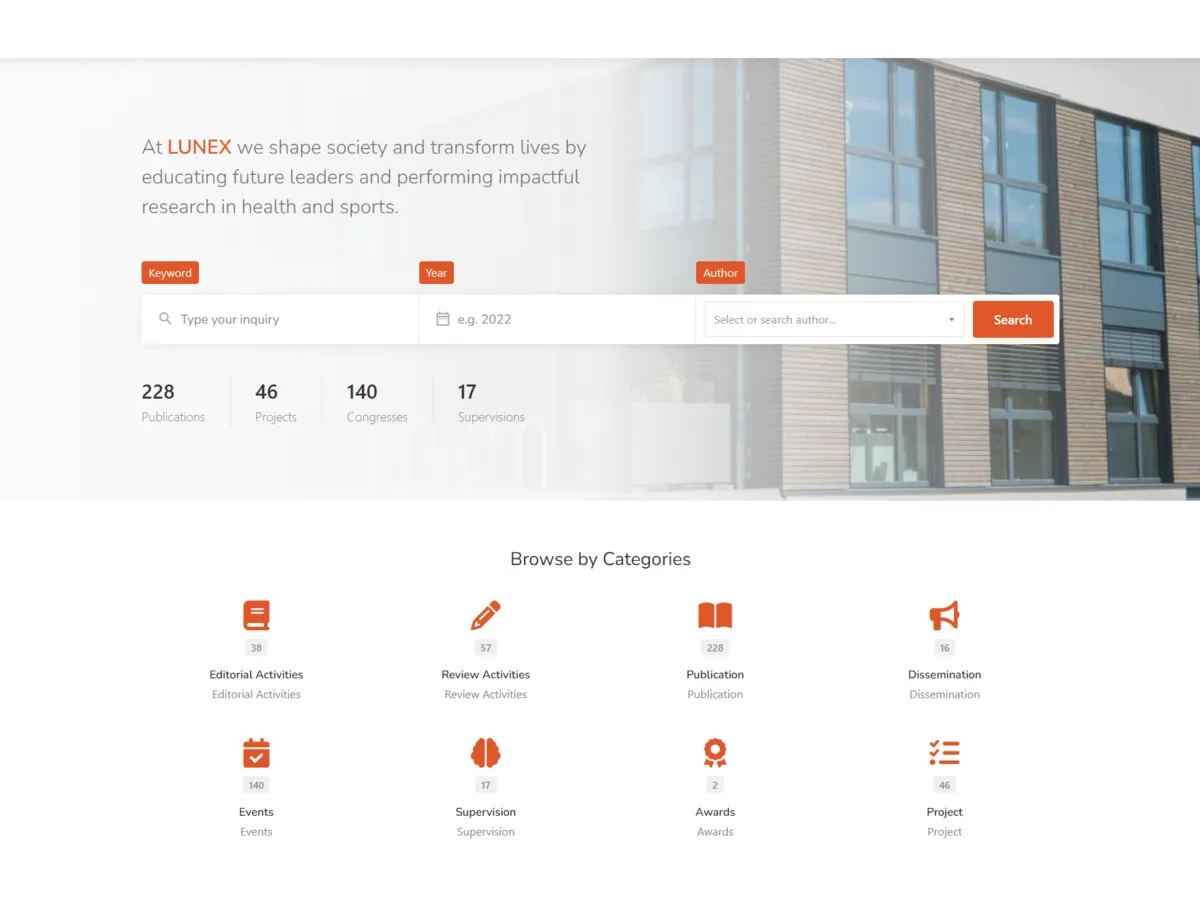 Screenshot progetto OpenArchive Lunex